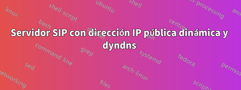 Servidor SIP con dirección IP pública dinámica y dyndns