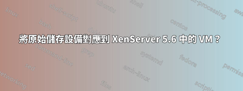 將原始儲存設備對應到 XenServer 5.6 中的 VM？