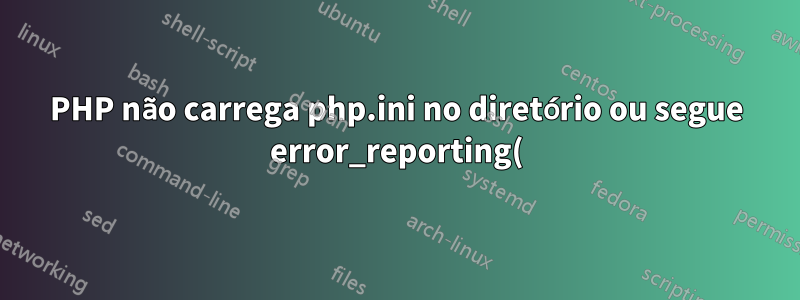 PHP não carrega php.ini no diretório ou segue error_reporting() no Windows 7