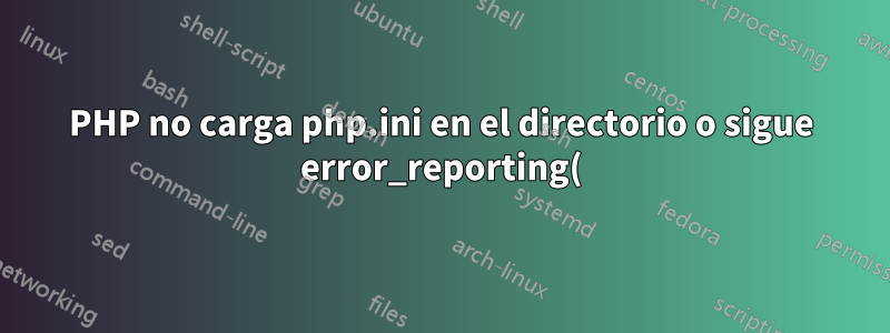 PHP no carga php.ini en el directorio o sigue error_reporting() en Windows 7