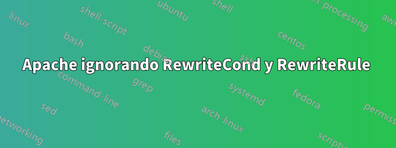 Apache ignorando RewriteCond y RewriteRule