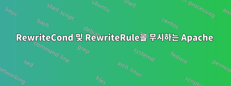 RewriteCond 및 RewriteRule을 무시하는 Apache