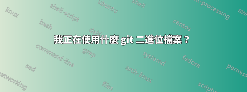 我正在使用什麼 git 二進位檔案？