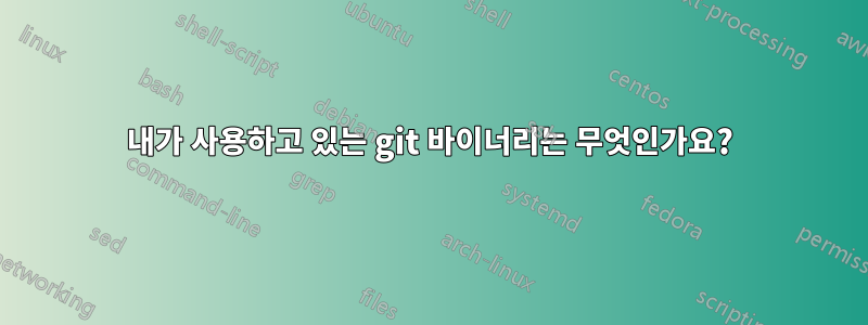 내가 사용하고 있는 git 바이너리는 무엇인가요?