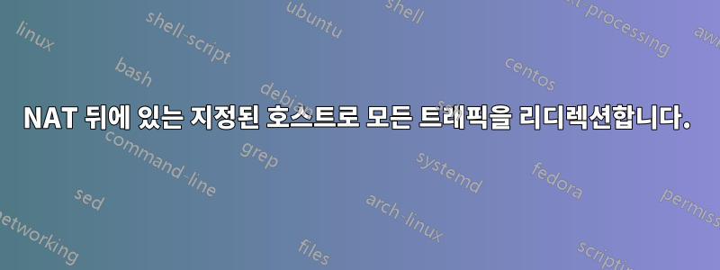 NAT 뒤에 있는 지정된 호스트로 모든 트래픽을 리디렉션합니다.