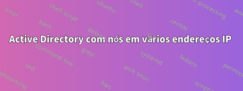 Active Directory com nós em vários endereços IP