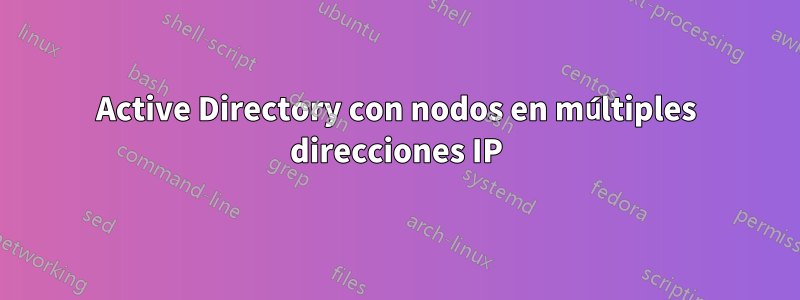 Active Directory con nodos en múltiples direcciones IP