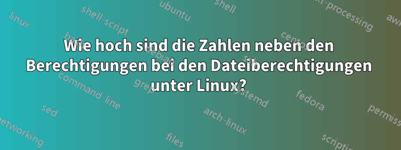 Wie hoch sind die Zahlen neben den Berechtigungen bei den Dateiberechtigungen unter Linux?