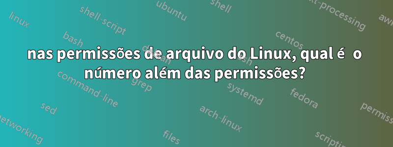 nas permissões de arquivo do Linux, qual é o número além das permissões?