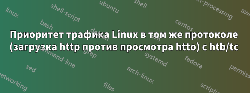 Приоритет трафика Linux в том же протоколе (загрузка http против просмотра htto) с htb/tc