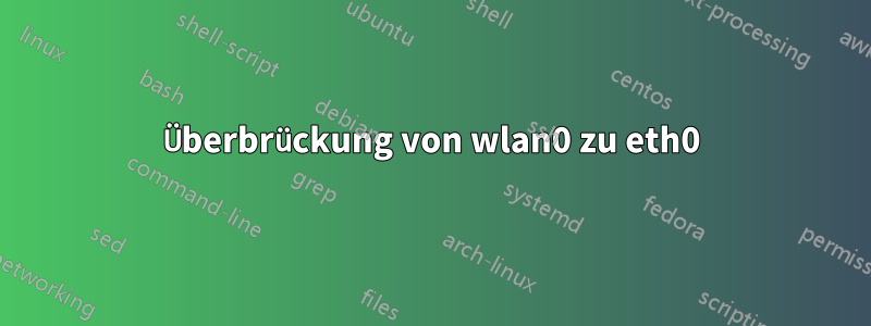 Überbrückung von wlan0 zu eth0