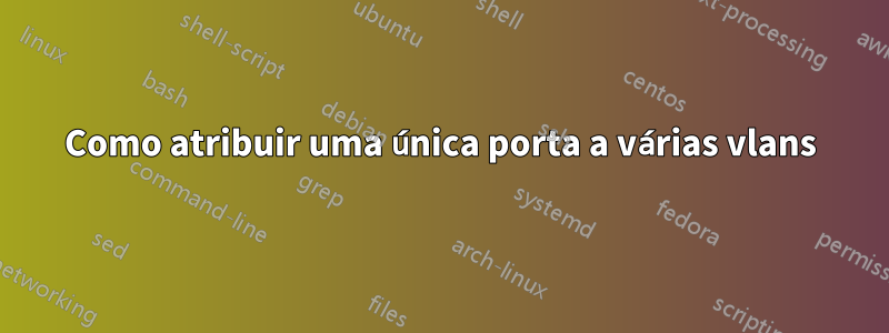 Como atribuir uma única porta a várias vlans