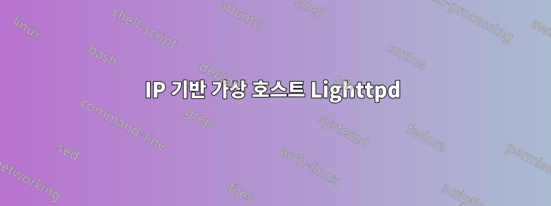 IP 기반 가상 호스트 Lighttpd