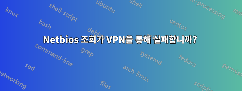 Netbios 조회가 VPN을 통해 실패합니까?