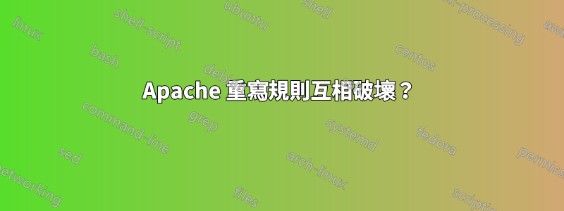 Apache 重寫規則互相破壞？