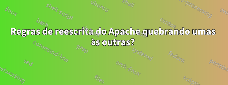 Regras de reescrita do Apache quebrando umas às outras?