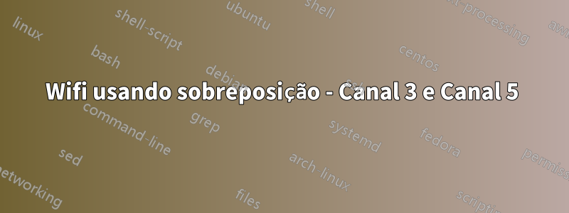 Wifi usando sobreposição - Canal 3 e Canal 5