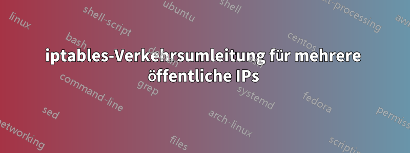 iptables-Verkehrsumleitung für mehrere öffentliche IPs