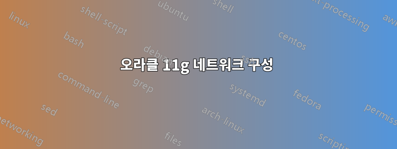 오라클 11g 네트워크 구성