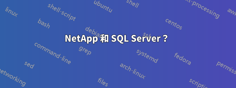NetApp 和 SQL Server？