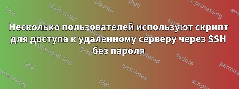 Несколько пользователей используют скрипт для доступа к удаленному серверу через SSH без пароля