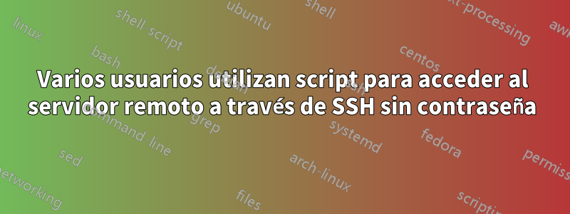Varios usuarios utilizan script para acceder al servidor remoto a través de SSH sin contraseña