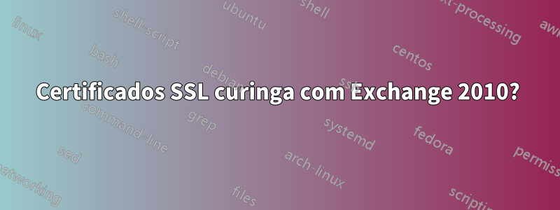 Certificados SSL curinga com Exchange 2010?