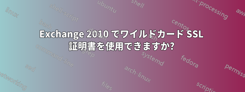Exchange 2010 でワイルドカード SSL 証明書を使用できますか?