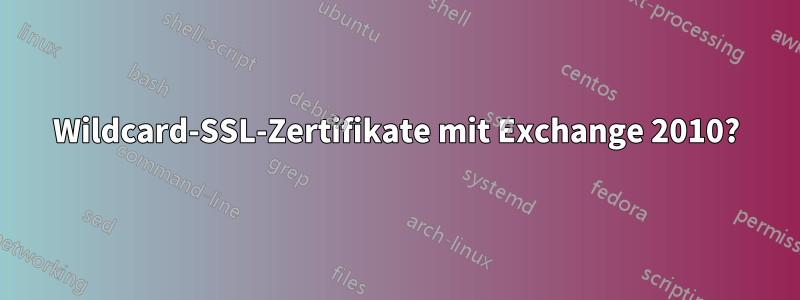 Wildcard-SSL-Zertifikate mit Exchange 2010?