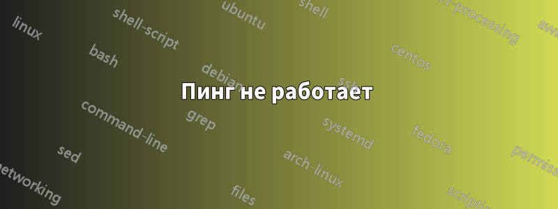 Пинг не работает