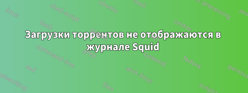 Загрузки торрентов не отображаются в журнале Squid