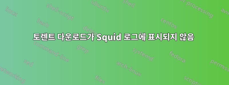 토렌트 다운로드가 Squid 로그에 표시되지 않음