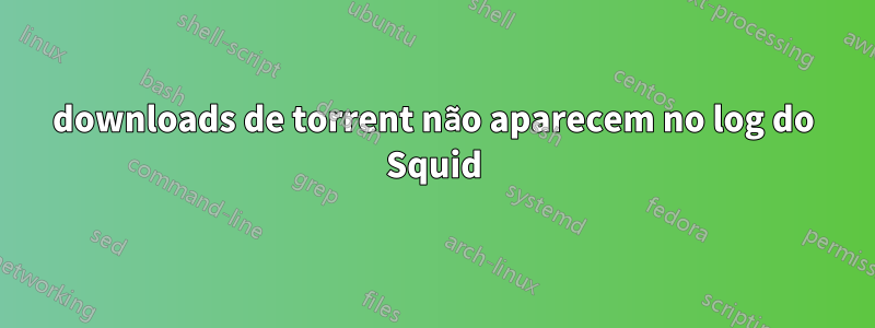 downloads de torrent não aparecem no log do Squid