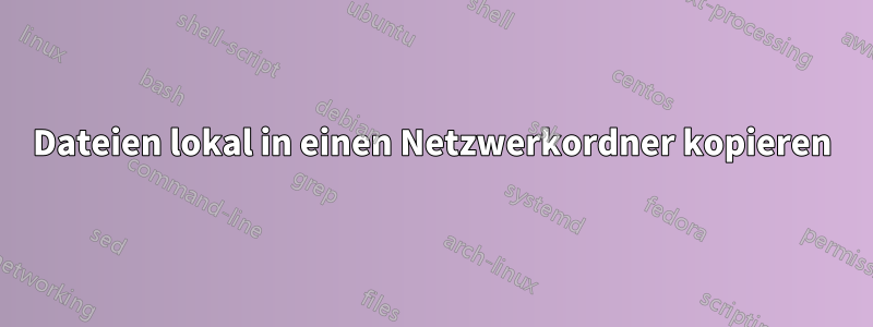 Dateien lokal in einen Netzwerkordner kopieren