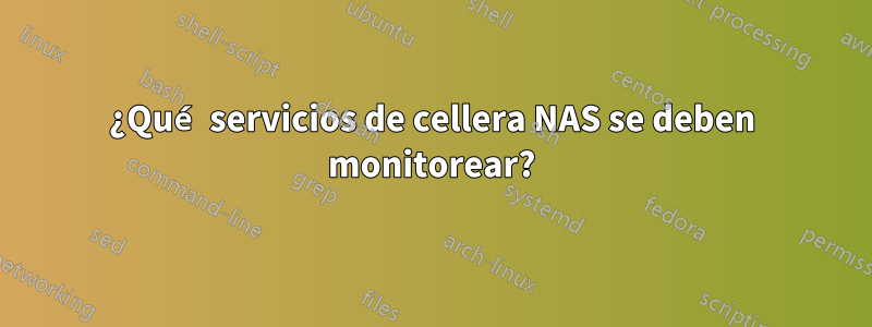 ¿Qué servicios de cellera NAS se deben monitorear?