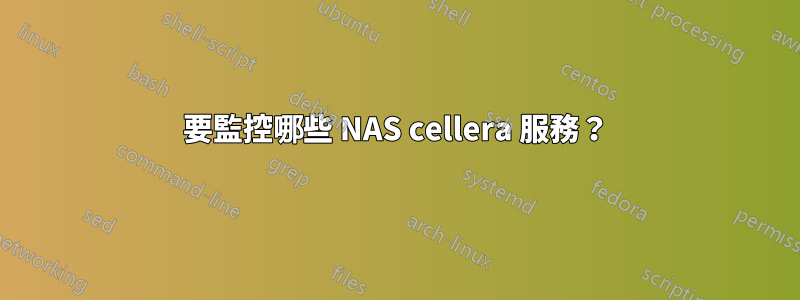 要監控哪些 NAS cellera 服務？