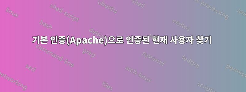 기본 인증(Apache)으로 인증된 현재 사용자 찾기