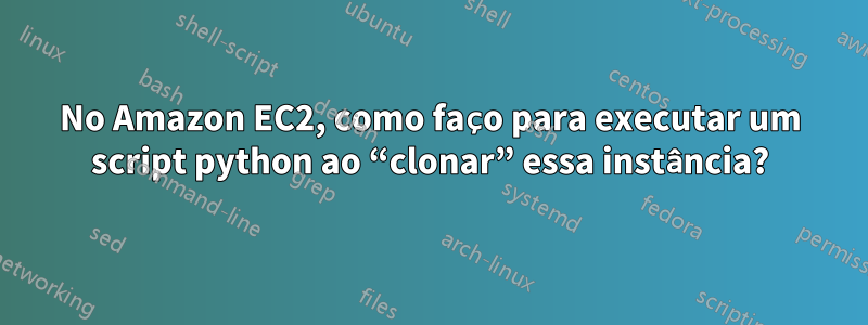 No Amazon EC2, como faço para executar um script python ao “clonar” essa instância?