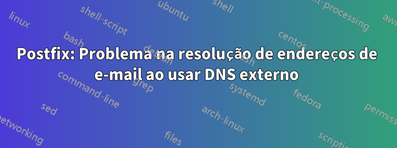 Postfix: Problema na resolução de endereços de e-mail ao usar DNS externo