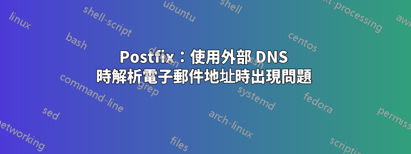 Postfix：使用外部 DNS 時解析電子郵件地址時出現問題