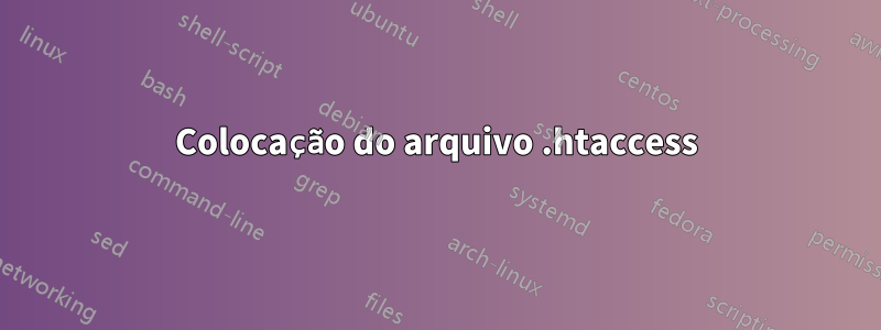 Colocação do arquivo .htaccess