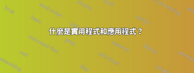 什麼是實用程式和應用程式？