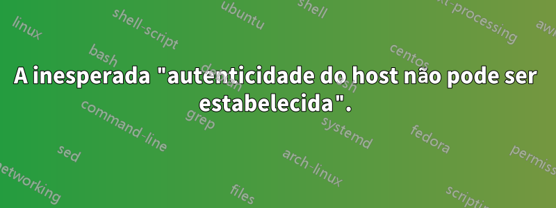 A inesperada "autenticidade do host não pode ser estabelecida".