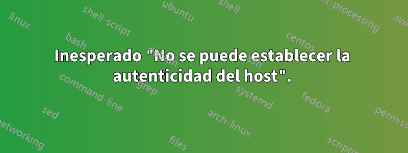 Inesperado "No se puede establecer la autenticidad del host".