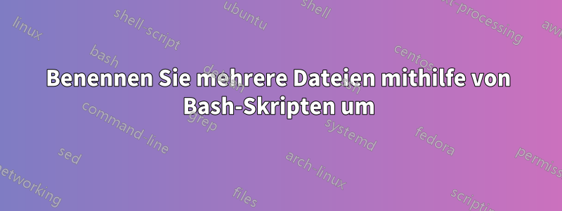 Benennen Sie mehrere Dateien mithilfe von Bash-Skripten um