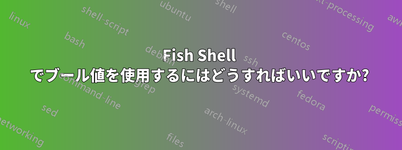 Fish Shell でブール値を使用するにはどうすればいいですか?