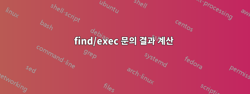 find/exec 문의 결과 계산