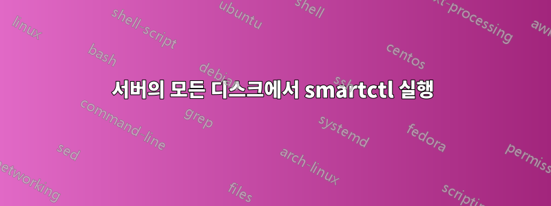 서버의 모든 디스크에서 smartctl 실행