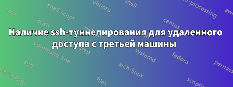 Наличие ssh-туннелирования для удаленного доступа с третьей машины 