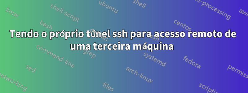 Tendo o próprio túnel ssh para acesso remoto de uma terceira máquina 